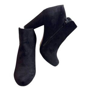 Madden Girl Lesslie Ankle 3" Heel Boots Women’s 10M Ankle Zip Round Toe Black